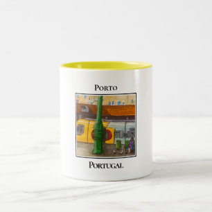 Taza Bicolor Tren en la estación de Oporto, Portugal