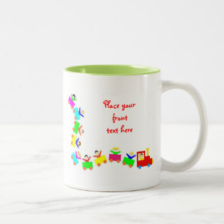 Taza Bicolor Tren infantil feliz