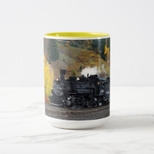 Taza Bicolor Tren que llega a Silverton