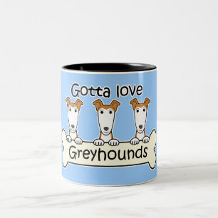 Taza Bicolor Tres galgos