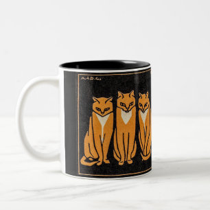 Taza Bicolor Tres gatos por Julie de Graag
