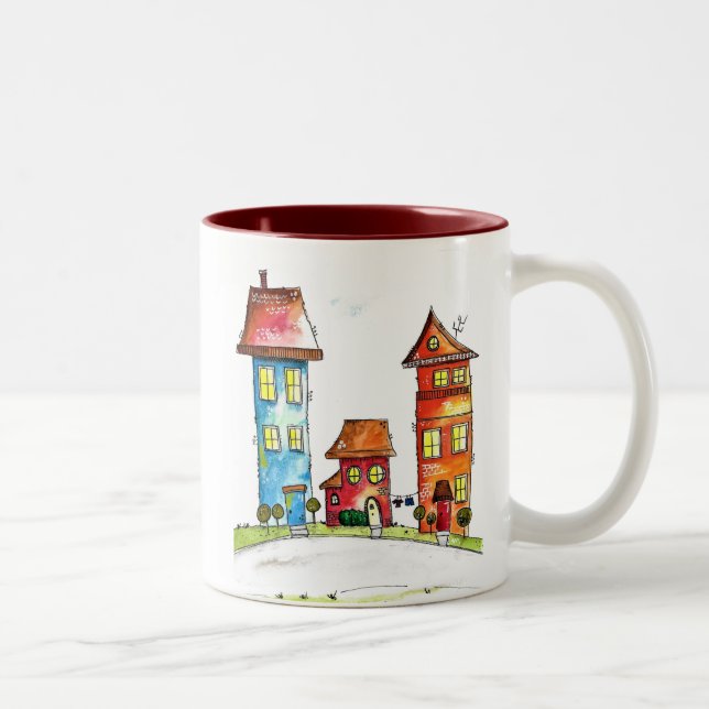 Taza Bicolor Tres Hogares Hermosas (Derecha)