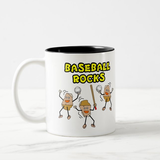 Taza Bicolor Tres rocas de béisbol (Izquierda)