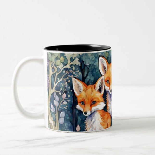 Taza Bicolor tres zorros pequeños (Izquierda)