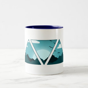 Taza Bicolor Triángulo de Montañas