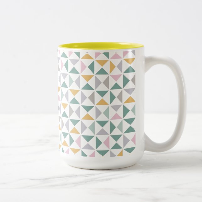 Taza Bicolor Triángulos geométricos (Derecha)