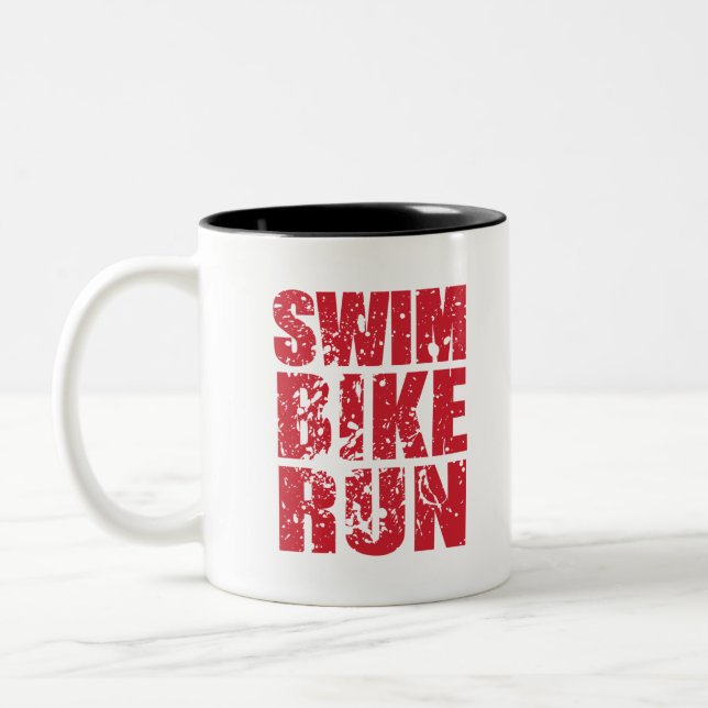 Taza Bicolor Triathlon cool design (Izquierda)