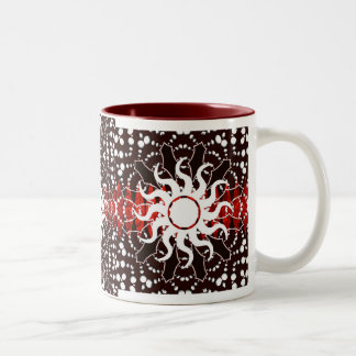 Taza Bicolor Tribal Batik Sun Mug