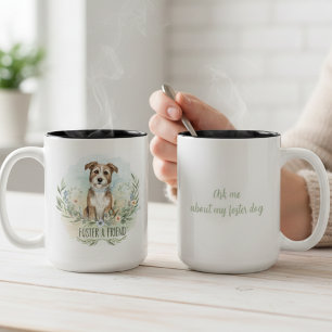 Taza Bicolor Tributo suave de aguaflor a cachorro de acogida