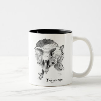 Taza Bicolor Triceratops contra rex del T.