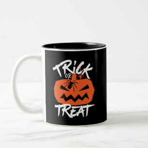 Taza Bicolor Trick O Treat Jack O Lantern Funny Halloween