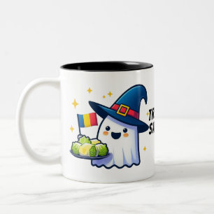 Taza Bicolor Trick or sarmale - Mug fantasma de la diáspora rum