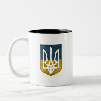 Taza Bicolor Tridente ucraniano Tryzub Mug