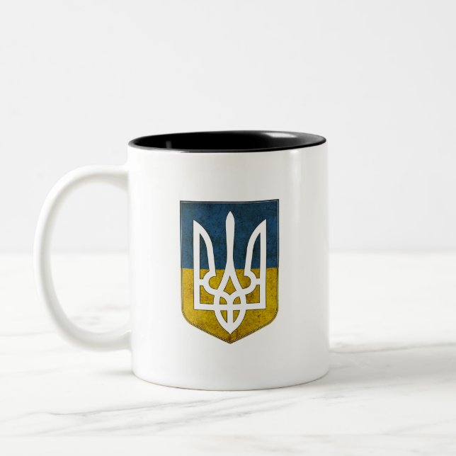Taza Bicolor Tridente ucraniano Tryzub Mug (Izquierda)