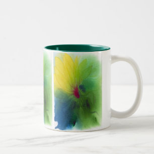 Taza Bicolor Triflower amarillo