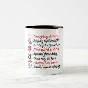 Taza Bicolor TRINIDAD Comportamiento Cultura Trini