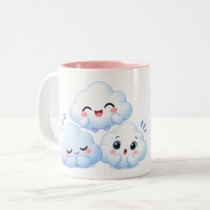 Taza Bicolor Trío de Amigos Nubes