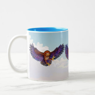 Taza Bicolor Trío de lechuzas Ruru Morepork
