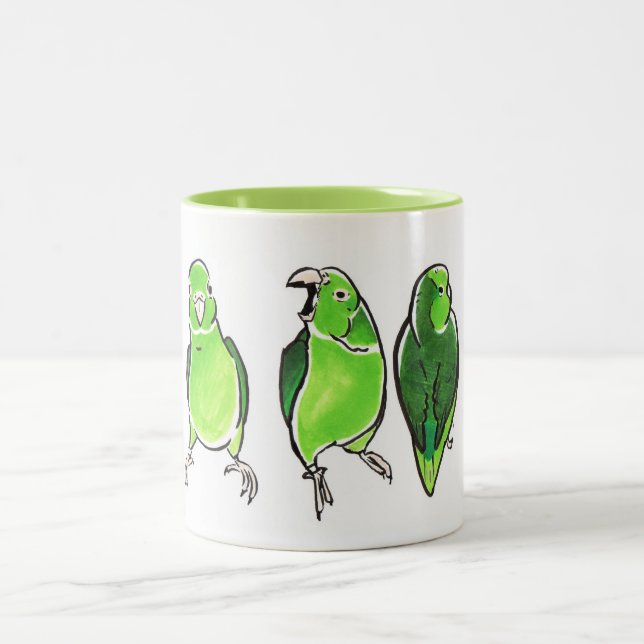 Taza Bicolor Trío del loro (Centro)