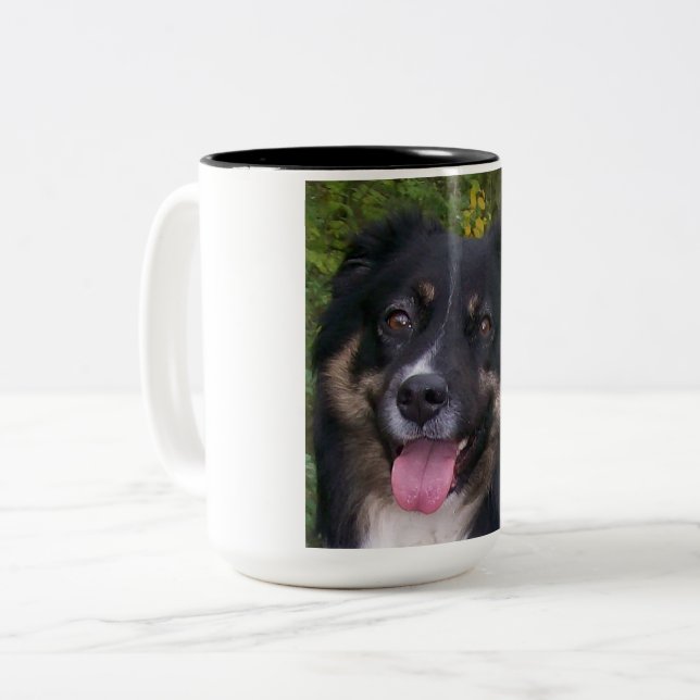 Taza Bicolor trío negro australiano (Anverso izquierdo)
