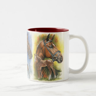 Taza Bicolor Triple caballo repartido