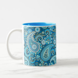 Taza Bicolor Trippy Hippy Retro Paisley