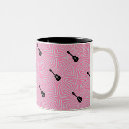 Taza Bicolor Trippy Ukulele Mug Rosa