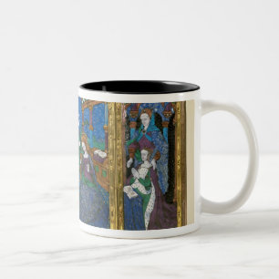 Taza Bicolor Tríptico de Louis XII y Anne de Bretaña