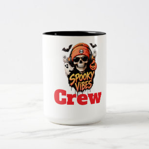 Taza Bicolor Tripulación de Vibraciones Espeluznantes esqueleto
