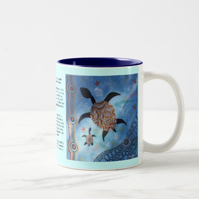Taza Bicolor Trítula soñando con música con historia de sueño (Derecha)