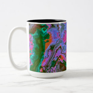 Taza Bicolor Triturador de café de dos tonos de mármol amargo