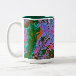 Taza Bicolor Triturador de café de dos tonos de mármol amargo
