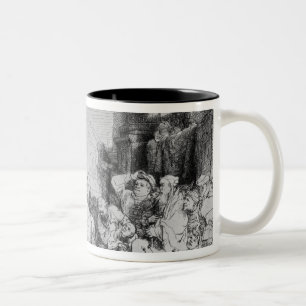 Taza Bicolor Triumph de Mordecai, c.1640