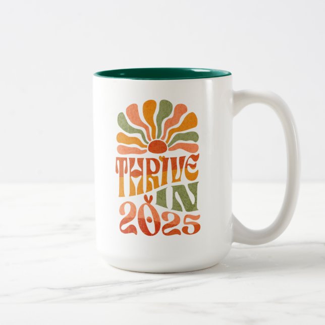 Taza Bicolor Triunfo en 2025 de Año Nuevo (Derecha)