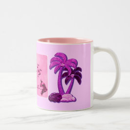 Taza Bicolor Tropical hawaiano