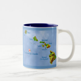 Taza Bicolor Tropical hawaiano