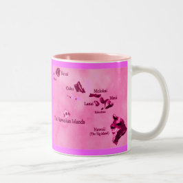 Taza Bicolor Tropical hawaiano