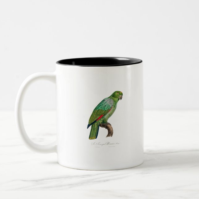 Taza Bicolor tropical macaw parrot (Izquierda)