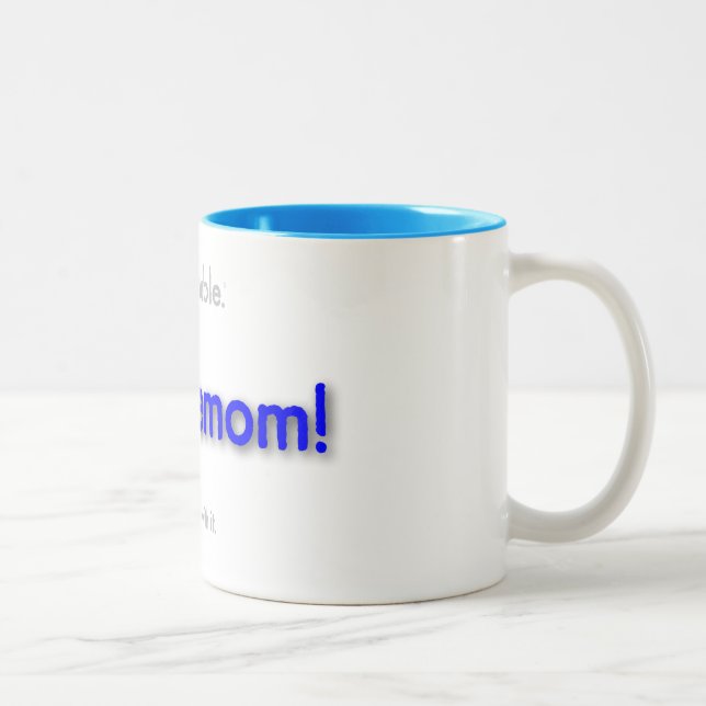 Taza Bicolor troublemom! - azul básico (Derecha)