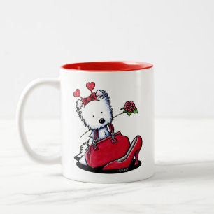 Taza Bicolor Trozos de Westie del Cielo