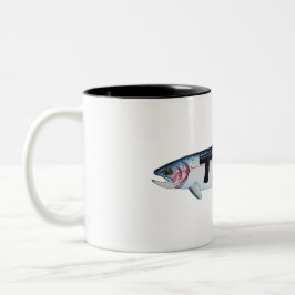 Taza Bicolor Trucha arco iris del río McCloud; Mug