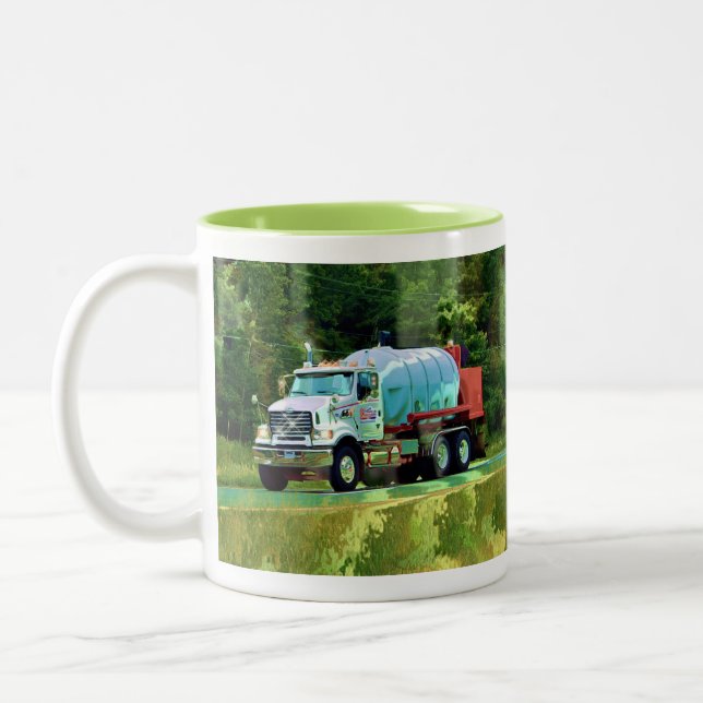 TAZA BICOLOR TRUCKERS GRANDES TRUCK STOP COFFEE MUGS (Izquierda)