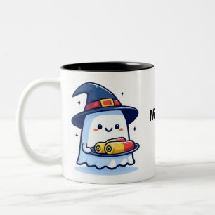 Taza Bicolor Truco o pastel - Fantasma de la diáspora rumana Mu