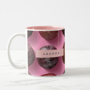 Taza Bicolor Trufa de Chocolate Elegante Personalizada