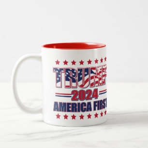 Taza Bicolor Trump 2024 - Estados Unidos primero