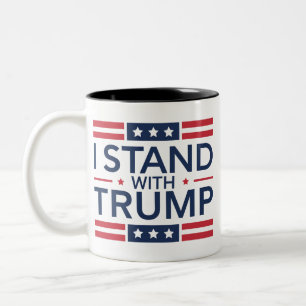 Taza Bicolor Trump 2024 Me apoyo en Trump Apoyo al Presidente 