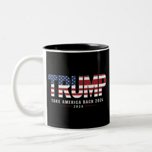 Taza Bicolor Trump 2024 Recuperar los regalos estadounidenses d