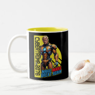 Taza Bicolor Trump 2076   Campaña Presidencial Marciana