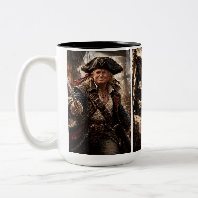 Taza Bicolor Trump el Pirata (Izquierda)