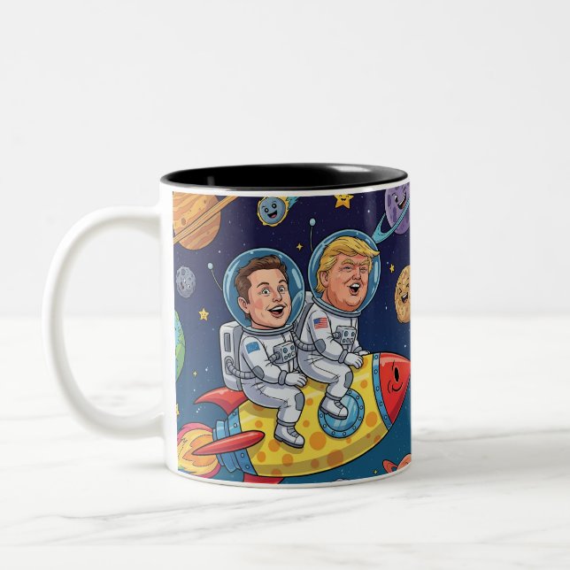 Taza Bicolor Trump & Elon Space Adventure, Cosmic Journey (Izquierda)